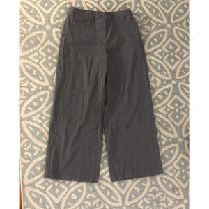 Tribal Pants Women's Dark Gray Wide Leg High Waist Button Zip‎ Cropped Size 8
